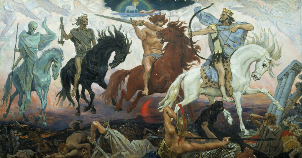 Four Horsemen of the Apocalypse, an 1887 painting by Viktor Vasnetsov.